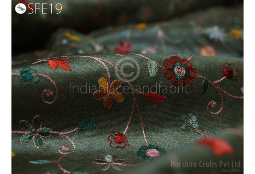 Exclusive Pure Tussar Silk Embroidery Fabric Collection by the yard Indian Raw Silk Wild Natural Peace Dress Material Tussah Silk